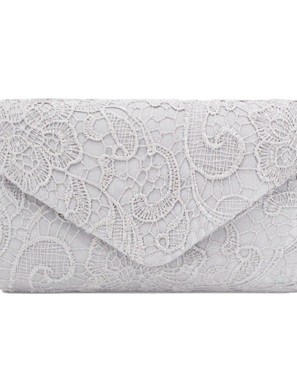 Women's Clutch Bags Polyester for Evening Bridal Wedding Party with Lace Chain Plain