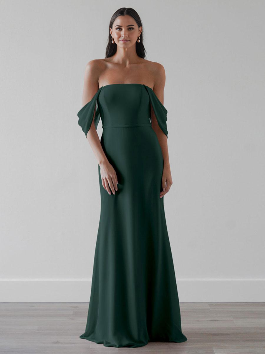 A-Line Chiffon Floor-Length formal dresses Bridesmaid Dresses evening gown Prom Dress