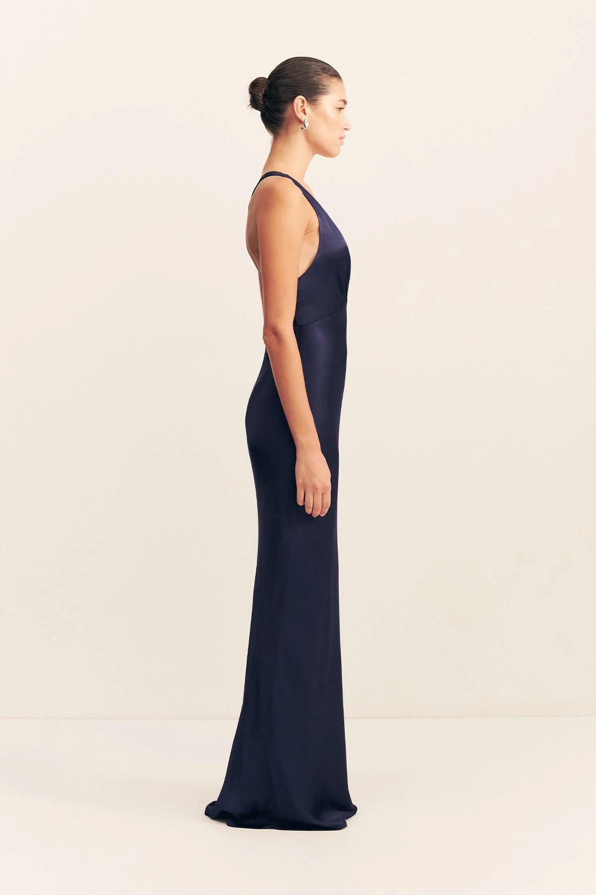 plunged cross back Sleeveless maxi dress