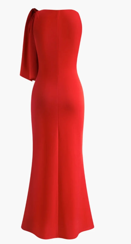 Simple Knotted Sleeveless Floor-Length Dress