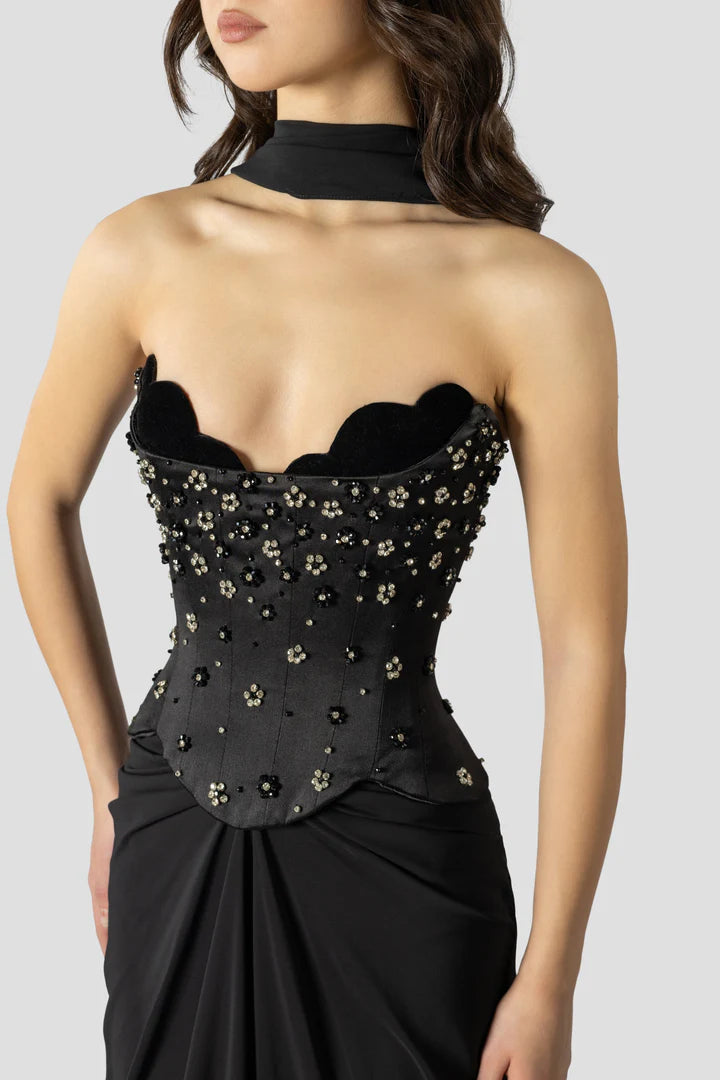 Chic Beading Floral  Prom Dress