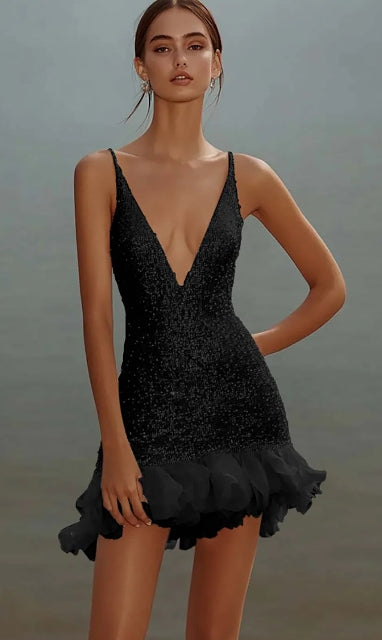 Chic Sparkle & Shine Spaghetti Straps Homecoming Dress