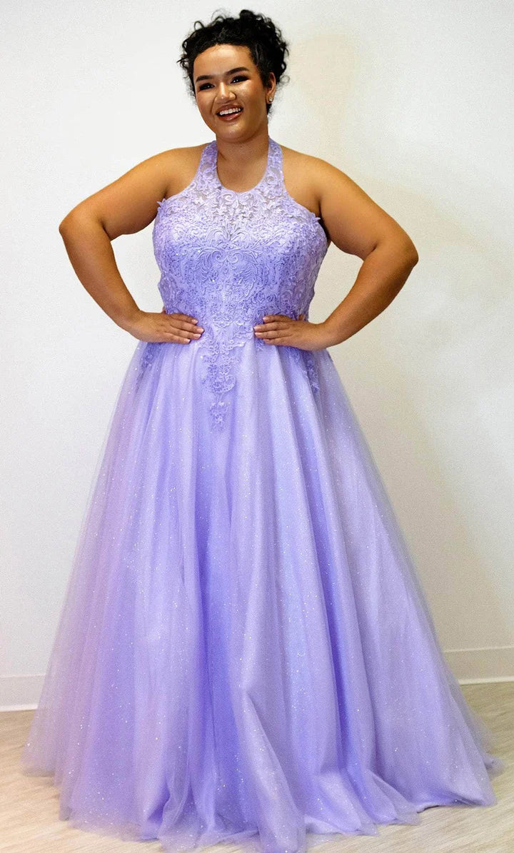 Halter Floor-Length Modern Prom Dress