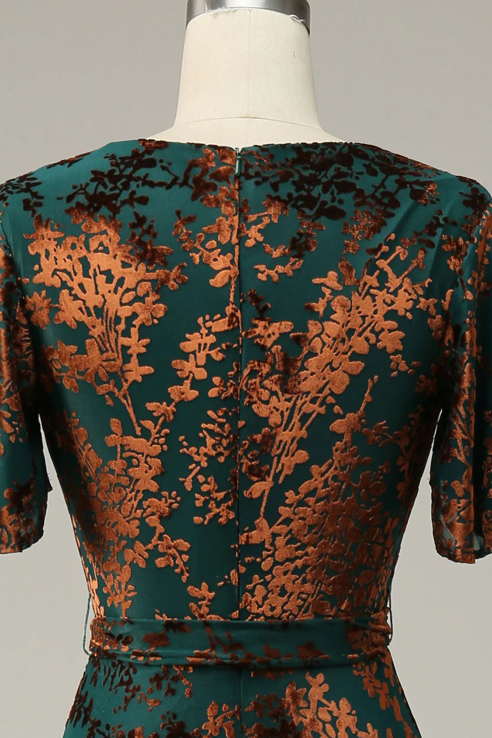 Elegant Dark Green Mother of Ankle-Length Bride Dress