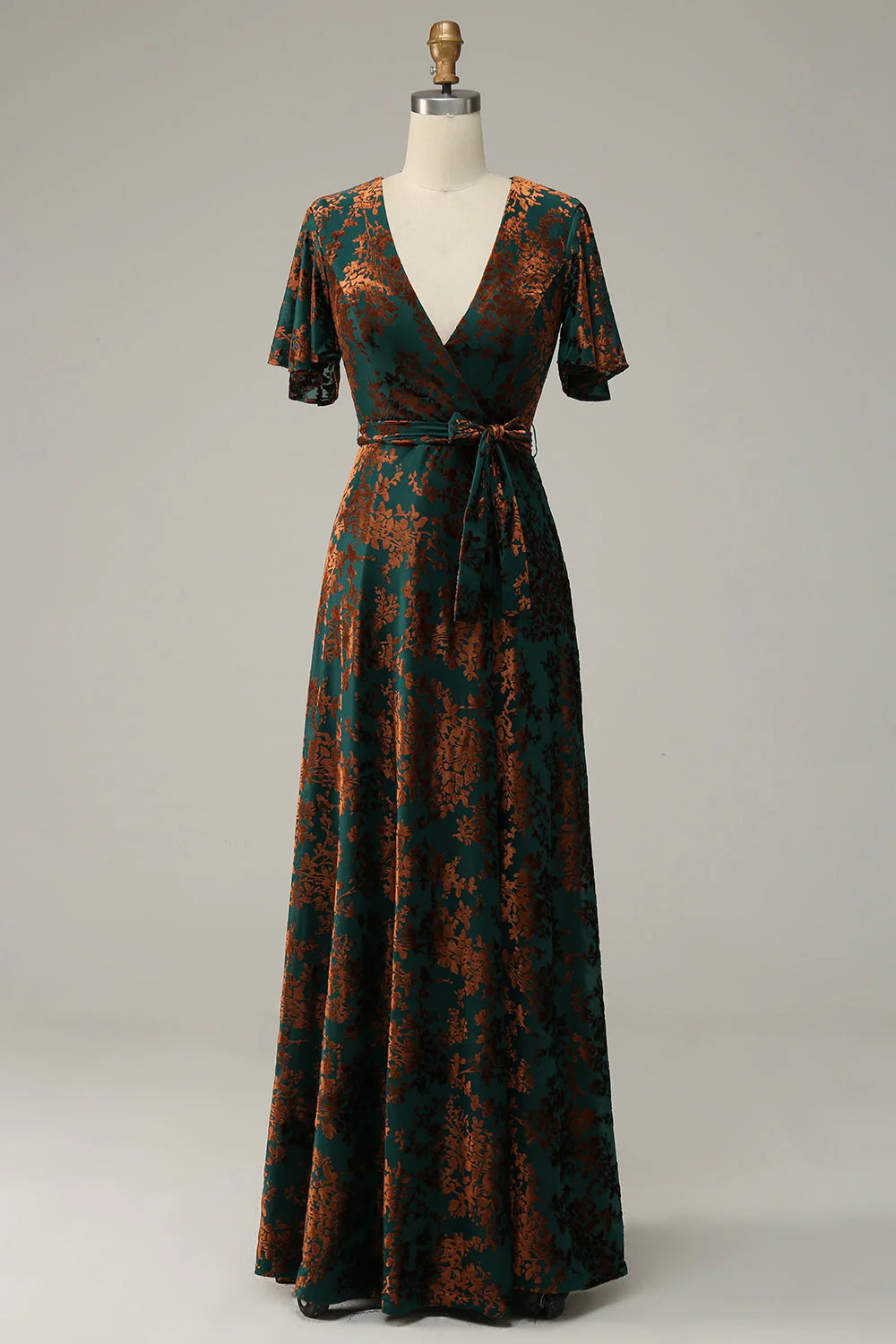 Elegant Dark Green Mother of Ankle-Length Bride Dress