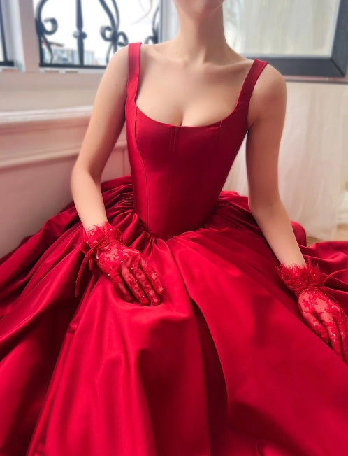 Vintage Spaghetti Straps Sleeveless Gown Prom Dress