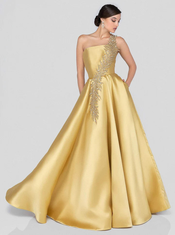 Artistic One Shoulder Dazzling Backless Gown Prom Dress