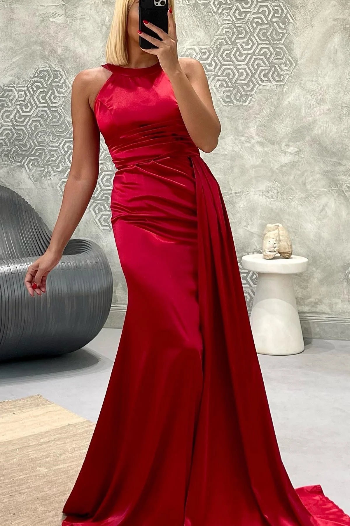 Simple SleevelessFormal Mermaid Prom Dress