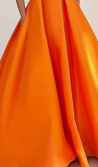 Elegant Strapless A-Line Maxi Evening Dress