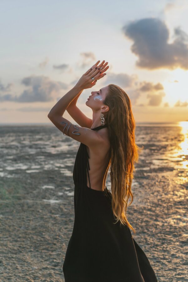 Sexy V Neck Backless Split Halter Prom Dresses