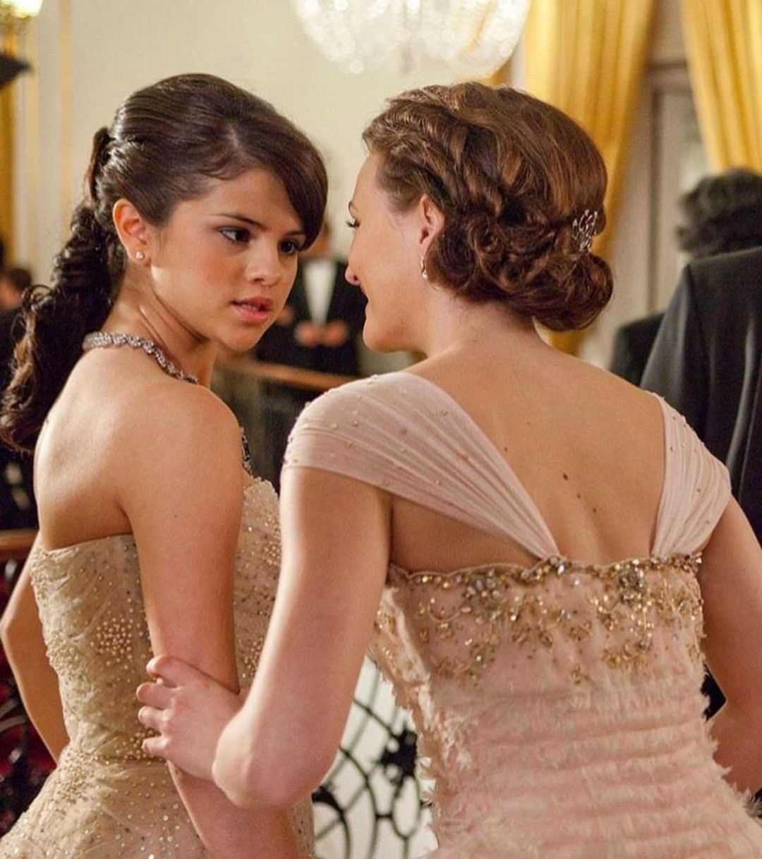 Elegant Pink Ball Gown Straps Beaded Layered Tulle Long Evening Dress Prom Dress