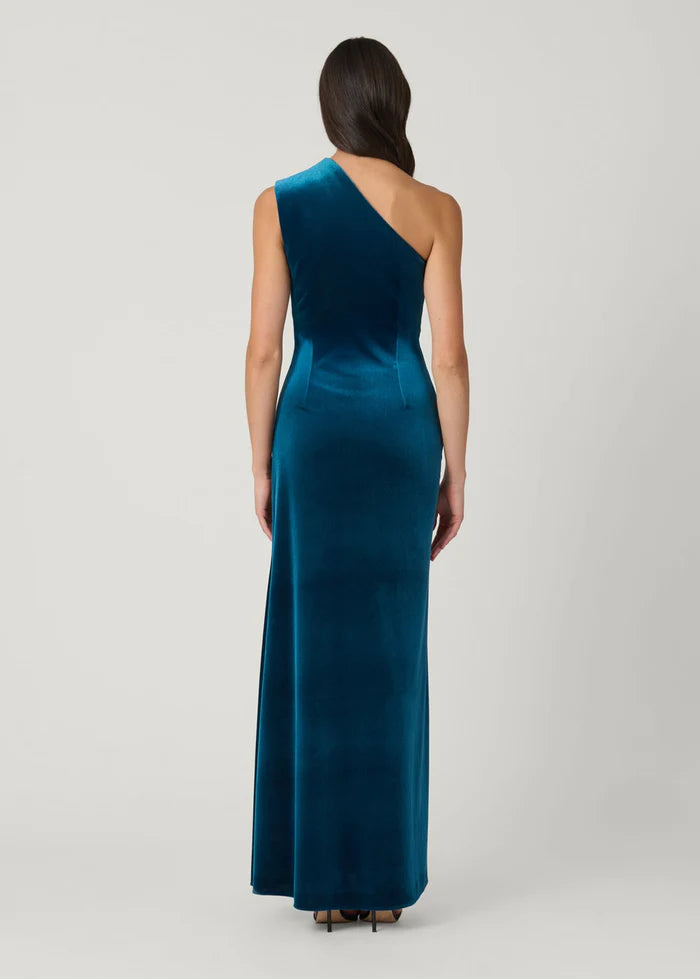 Elegant One Shoulder Ruched Sleeveless Rong Prom Dresses