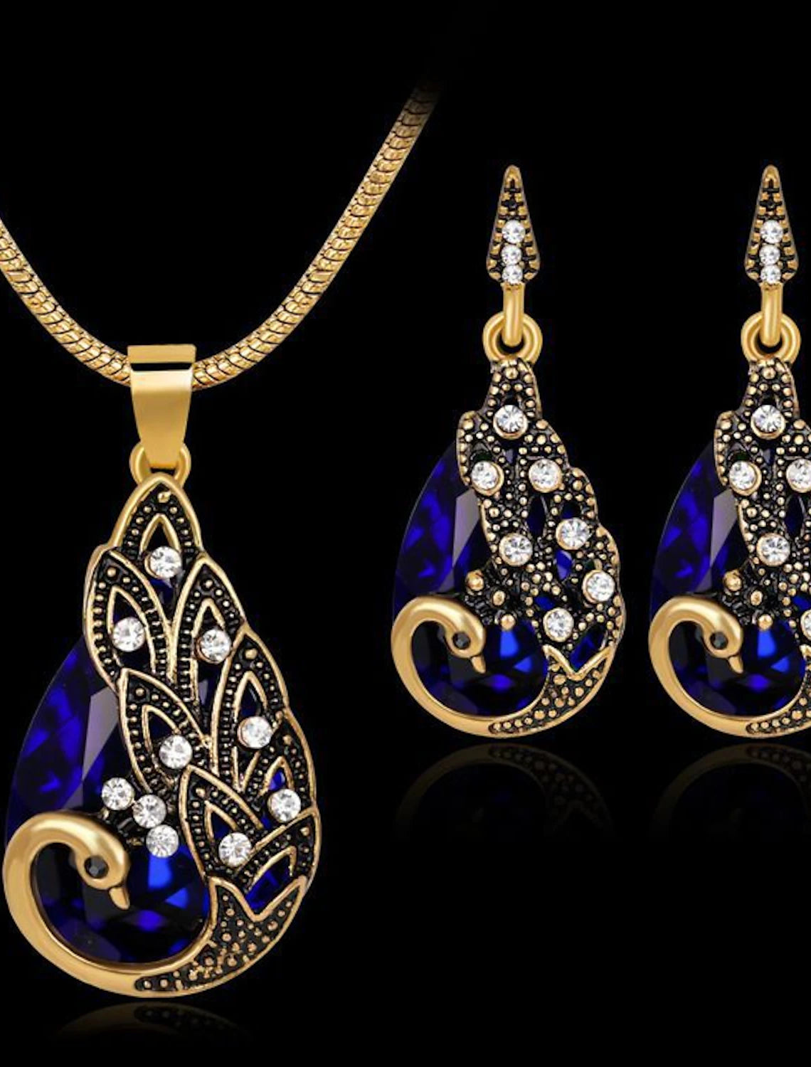 Hoop Earrings 1 set Alloy 1 Necklace Earrings Women's Dainty Vintage Style Oval Jewelry Set For Party Daily