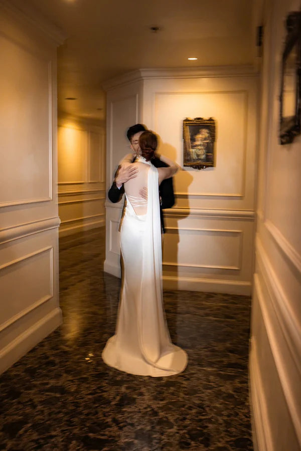 Elegant One shoulder Sleeveless Backless Floor-Length Prom Dresses