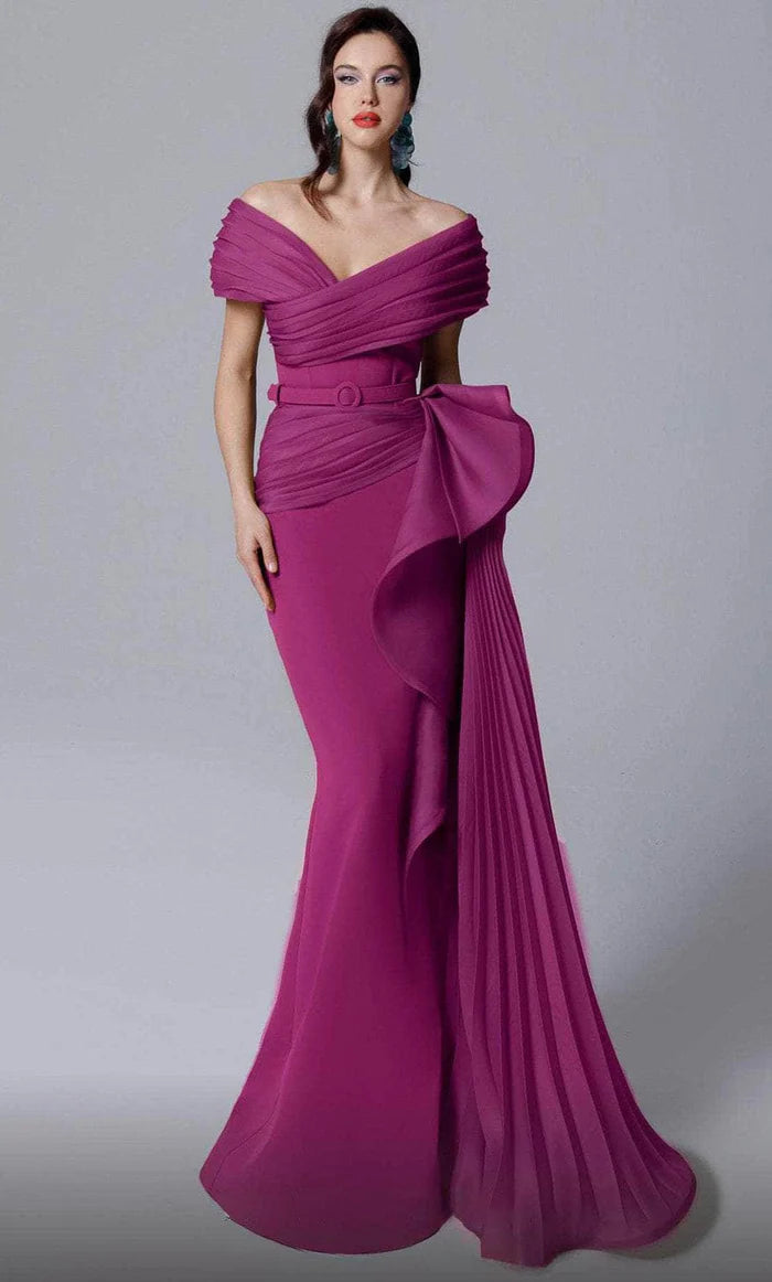 Elegant Off Shoulder Ruched Mermaid Mermaid Evening Gown