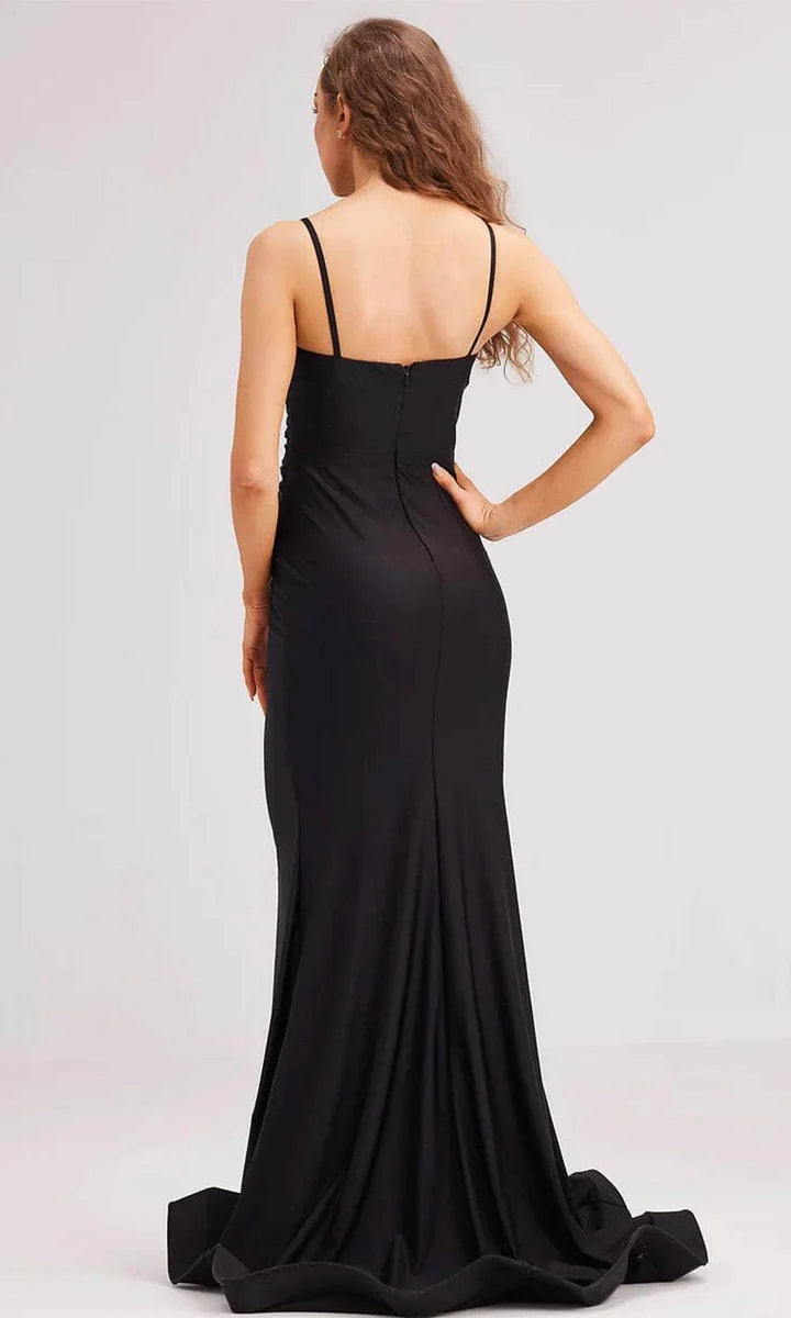 Chic Rhinestone Embellished Sleeveless Ruched Prom Dress