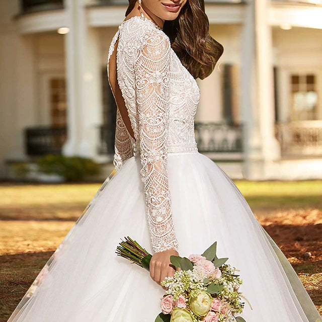 Ball Gown Ankle Length Wedding Dresses Bridal Shower Dresses Bridal Go – BL Dress