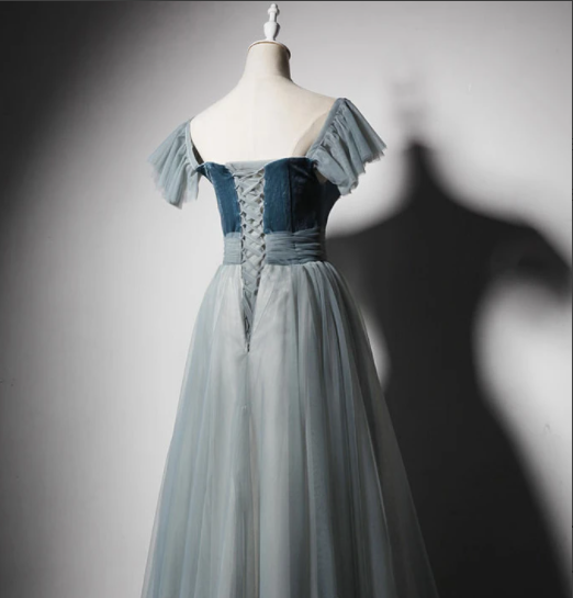 Elegant Sweetheart A-line Appliques Tulle Evening Dress ,formal Party Dress,prom Long Dress