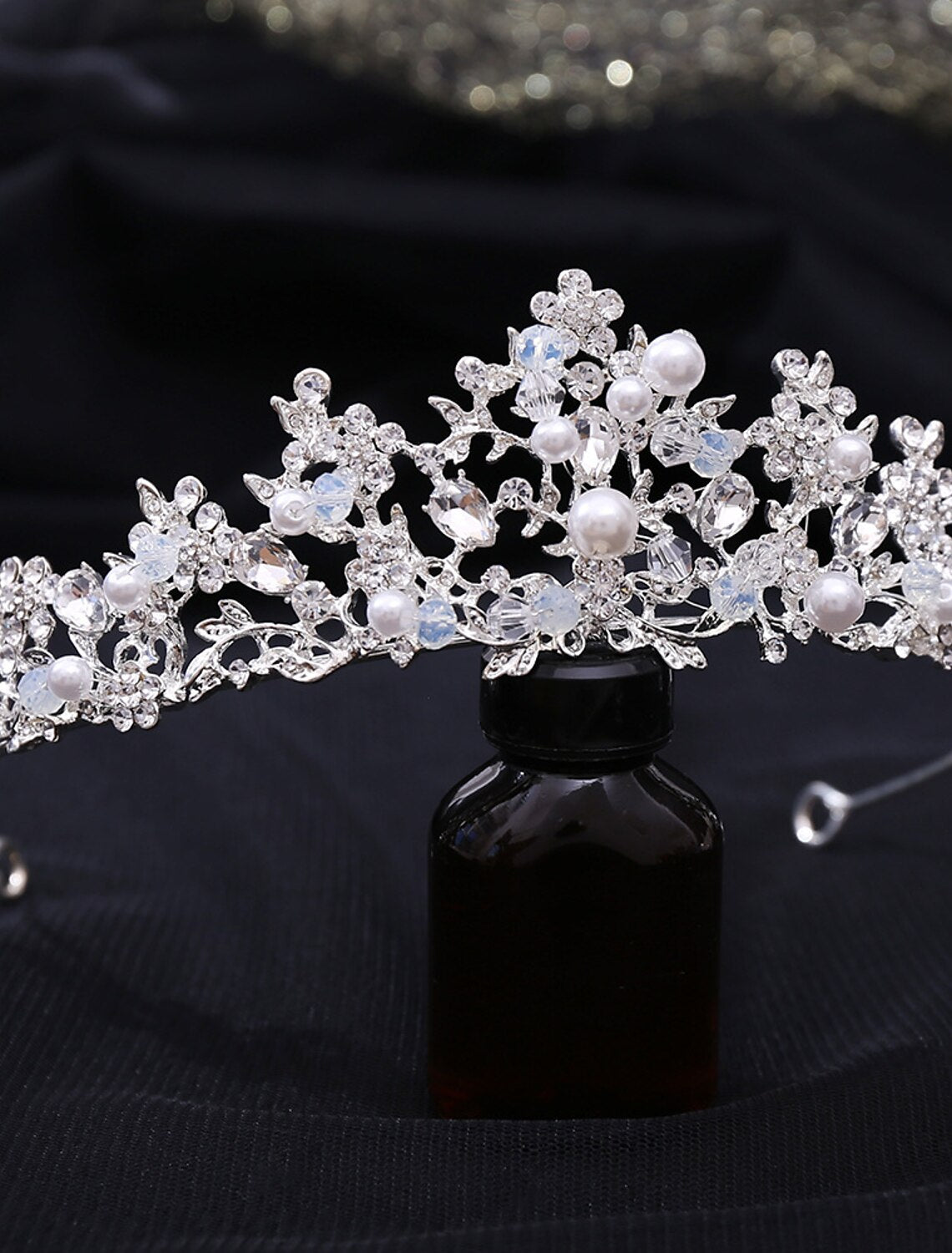 Crown Tiaras Headbands Headpiece Imitation Pearl Rhinestone Wedding Party / Evening Retro With Faux Pearl Crystal / Rhinestone Headpiece Headwear