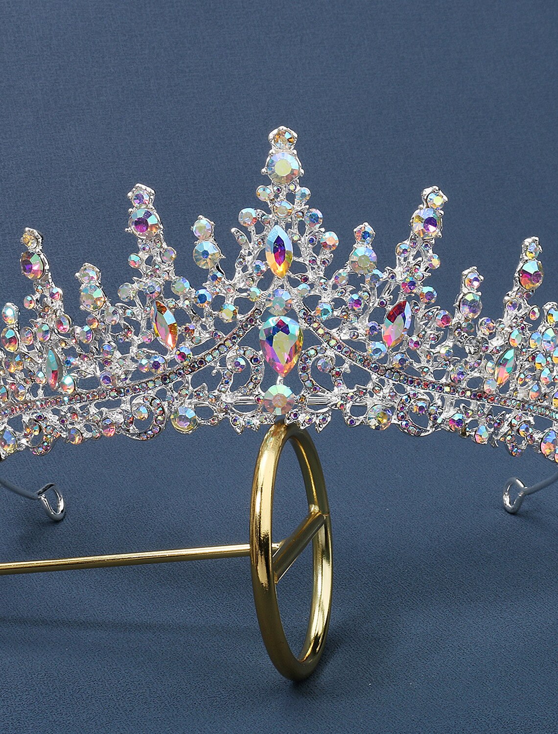 Crown Tiaras Headdress Wedding Simple Bridal With Hollow-out Headpiece Headwear