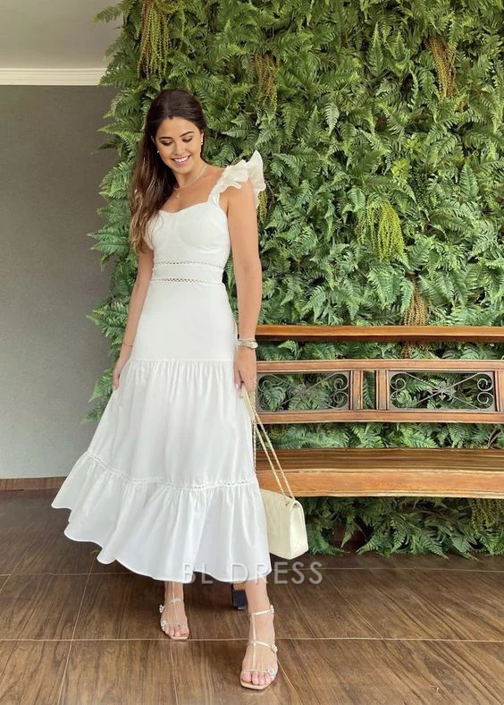 A-line Charming White formal dresses Bridesmaid Dresses evening gown Prom Dress