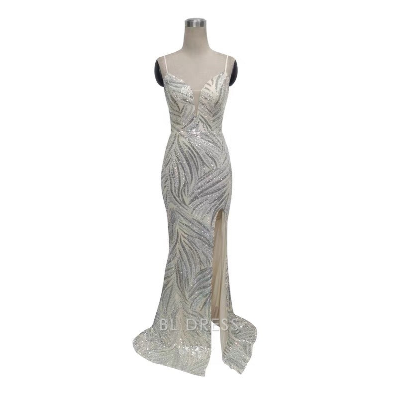 Mermaid Spaghetti Straps formal dresses Bridesmaid Dresses evening gown Prom Dress