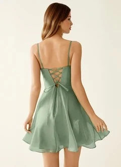 Chic A-Line Strapless Ruched Ruffled Sage Green Short Homecoming Dress