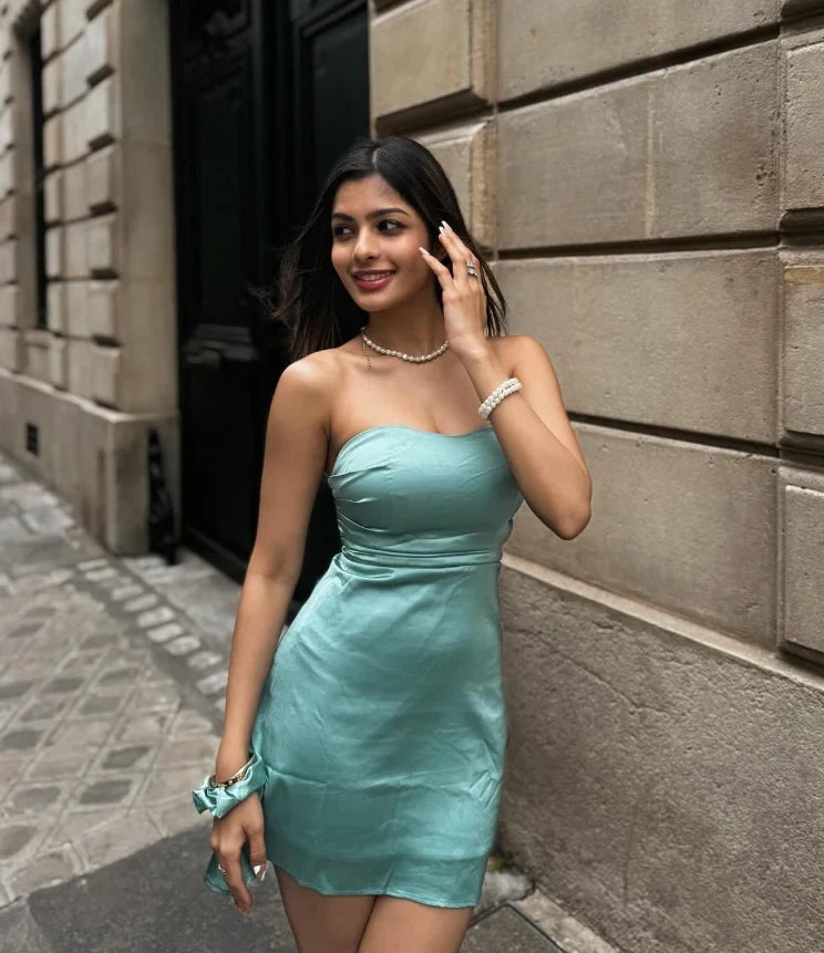 Chic A-Line Sweetheart Sleeveless Ruched Mint Green Mini Homecoming Women's Dress