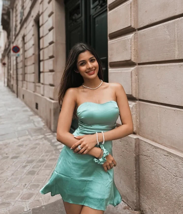 Chic A-Line Sweetheart Sleeveless Ruched Mint Green Mini Homecoming Women's Dress
