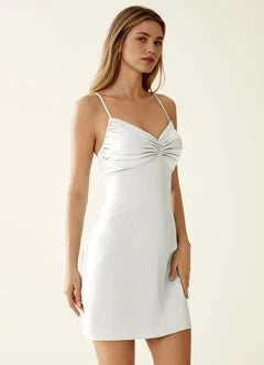 Chic Sheath Sweetheart Sleeveless Ruched Strappy White Mini Homecoming Dress