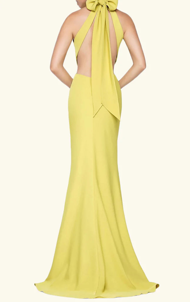 Mermaid High Neck Long Open Back Prom Dress