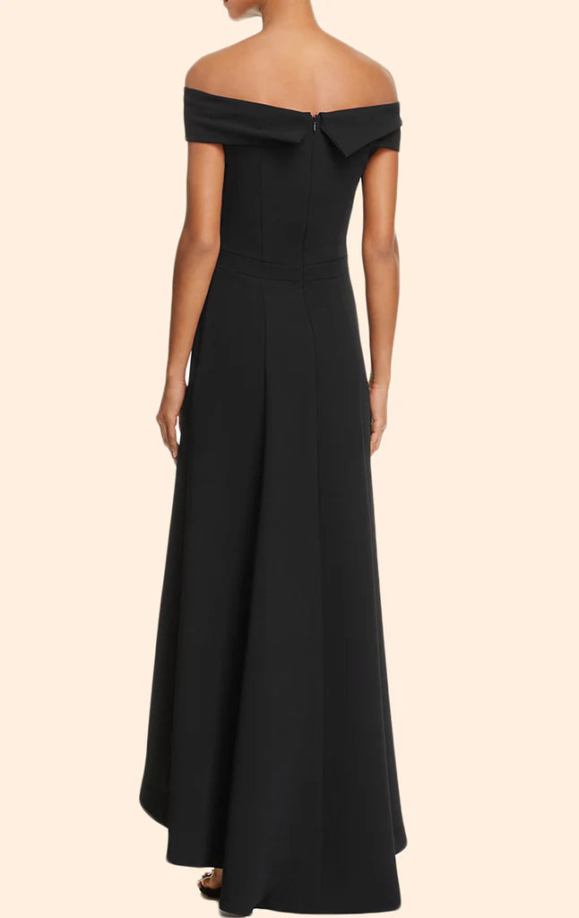 Off the Shoulder High Low Prom Dress