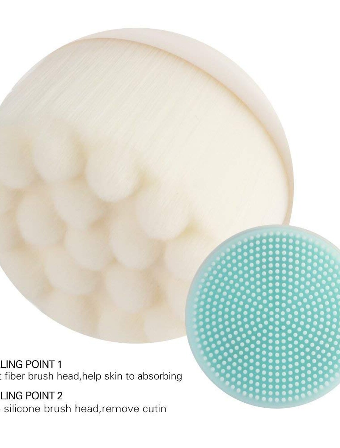 Waterproof facial cleaning brush in a bathroom setting.