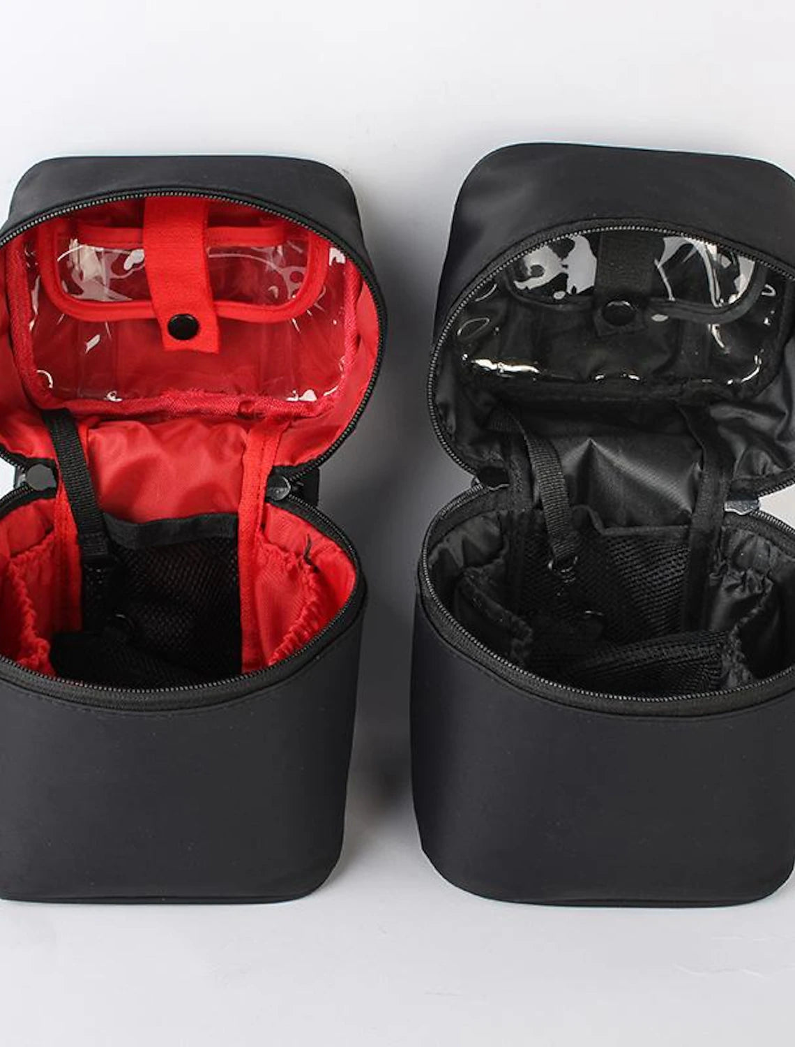 Compact hard shell storage bag, ideal for travel essentials.