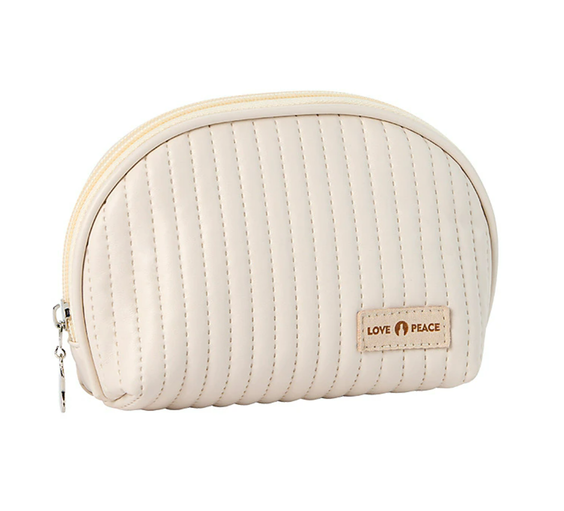 Close-up of the durable woven fabric and zipper of the storage bag.