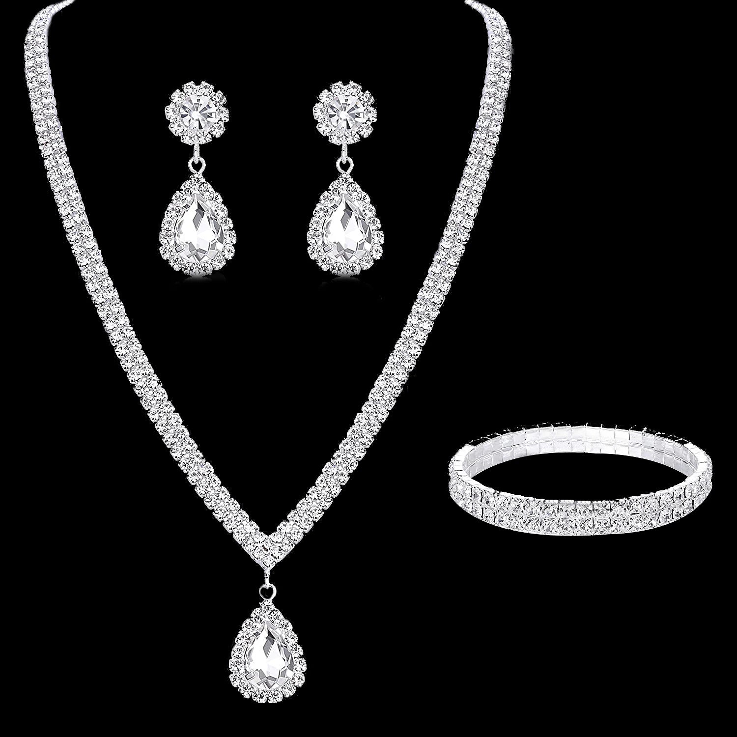 Dazzling rhinestone tennis chain bracelet.
