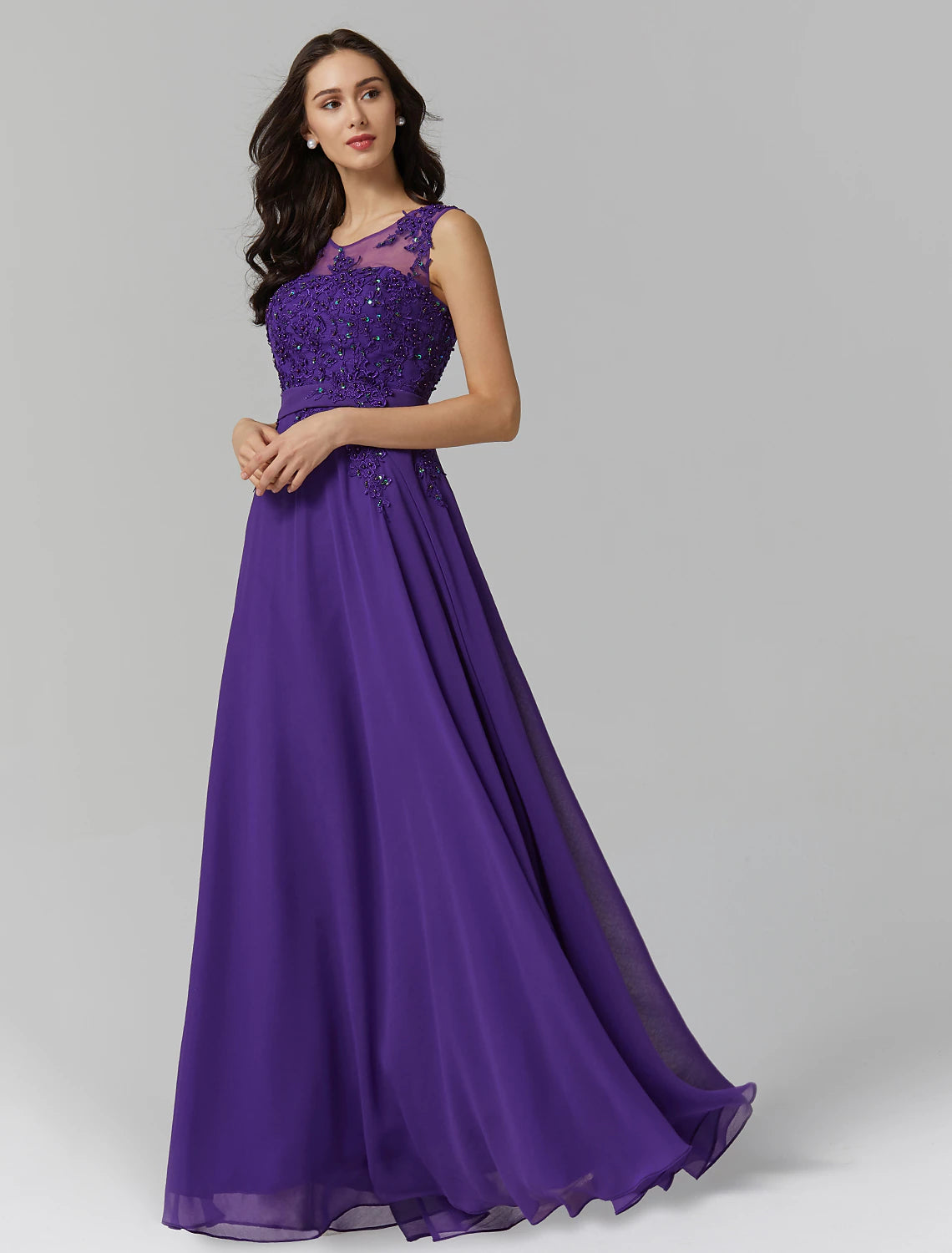 A-line dress with a Chinese style influence, perfect for special occasions.