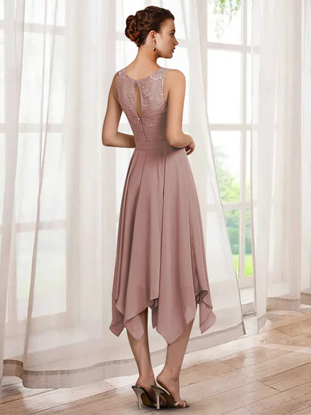 Mother of the Bride dress with included wrap and sash ribbon.