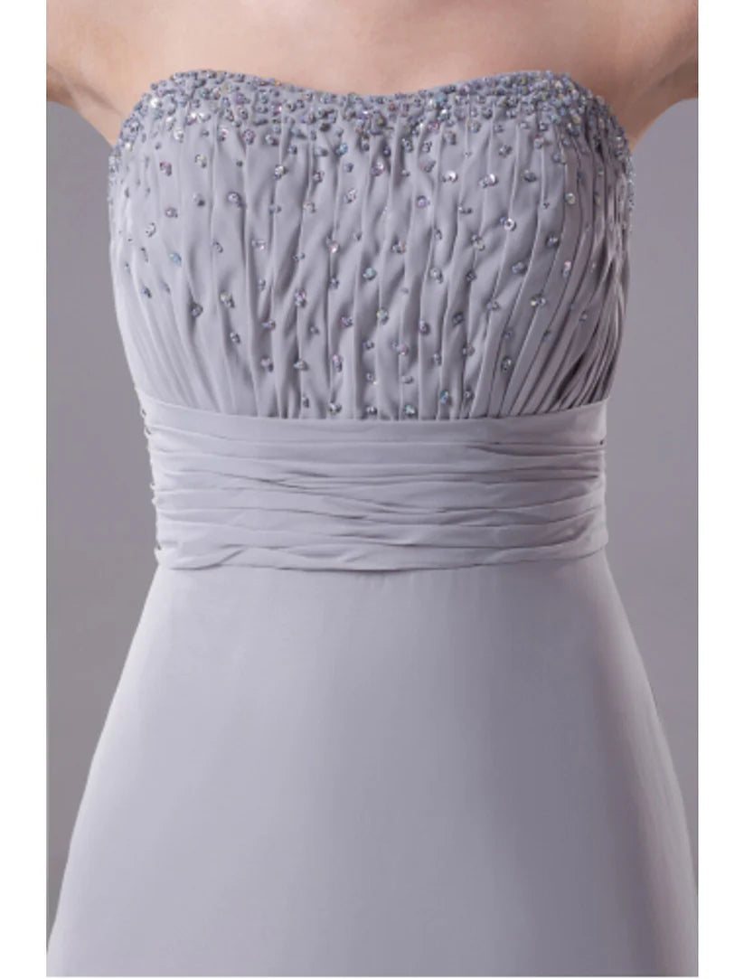 Full length view of the A-line convertible dress, perfect for formal events.