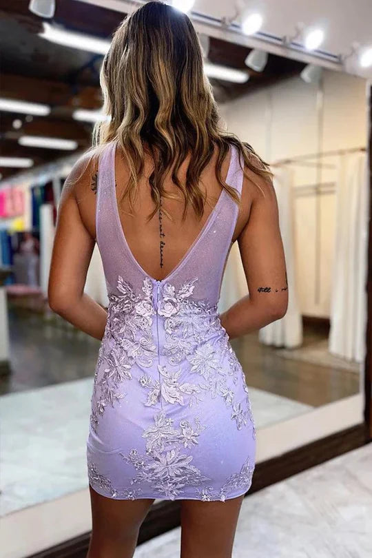 Elegant A-line dress featuring illusion details and intricate appliques.