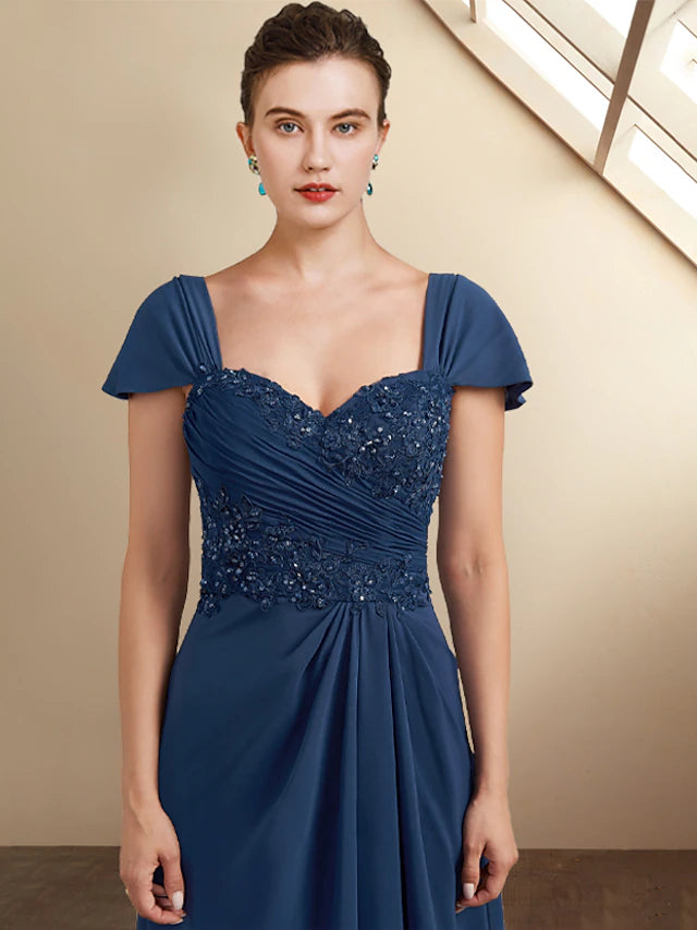 Chiffon lace fabric with sequin appliques.