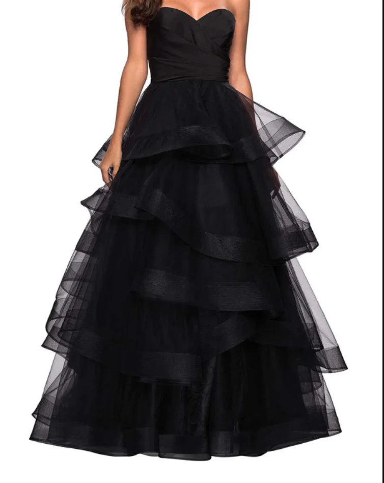 Elegant A-line sweetheart ball gown prom dress in a vibrant color.