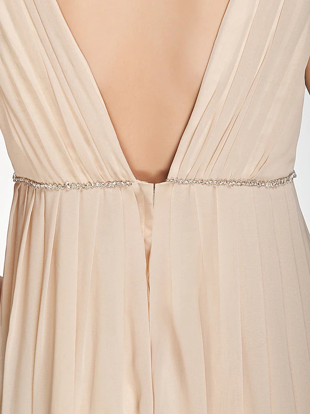 Back view of A-Line bridesmaid dress.