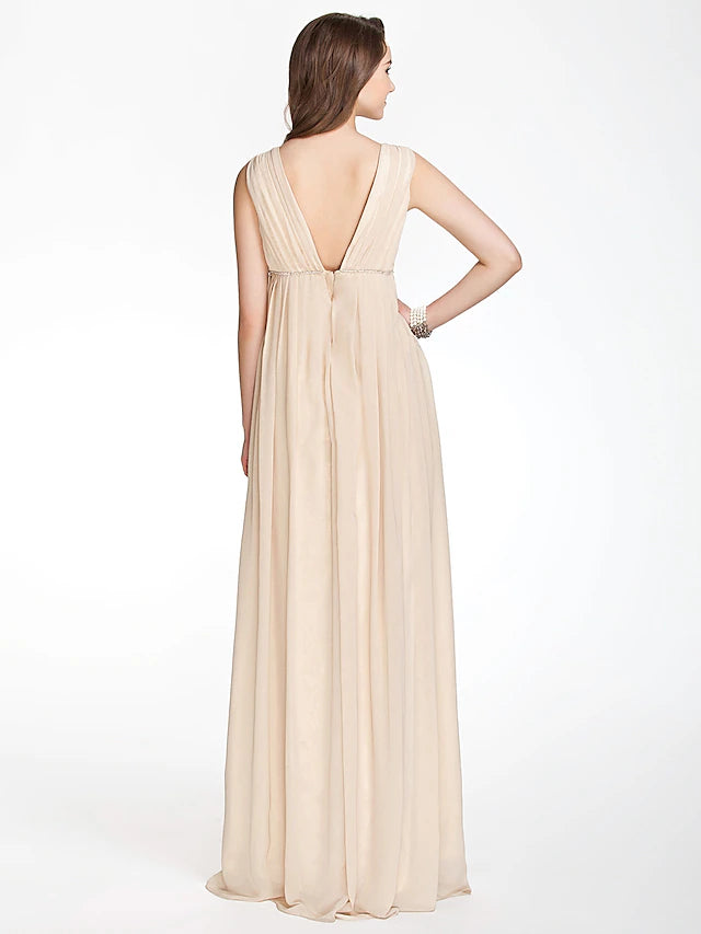 Full length view of elegant bridesmaid dress.