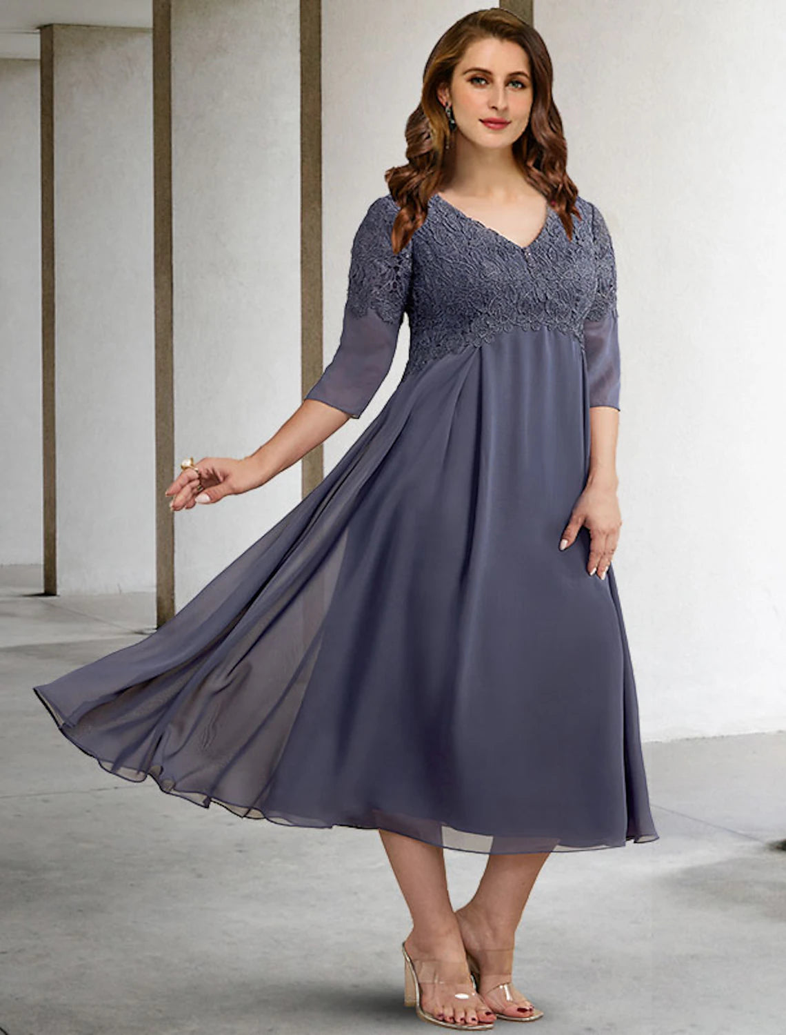 a line mother of the bride dress plus size Elegant A-Line strapless Available in full WHITE LINEN DRESS STYLING Color:As picture2