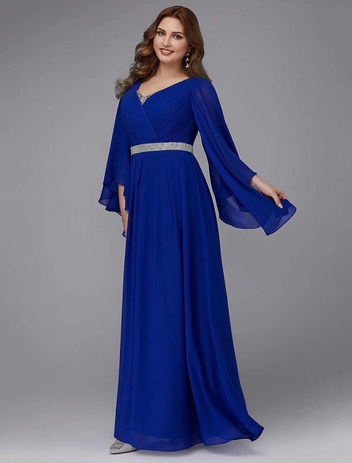Another angle of the elegant formal evening dress, perfect for special occasions.