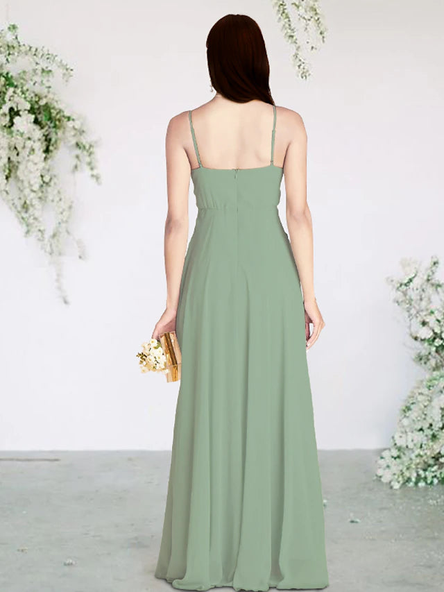 Close-up of the delicate pleats on the chiffon fabric of the dress.