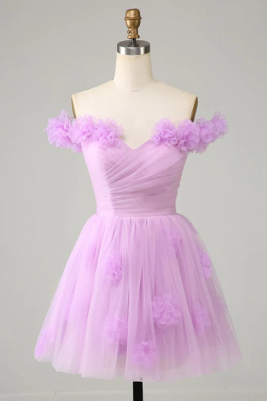 A-line sweetheart strapless mini homecoming dress with lace-up back.