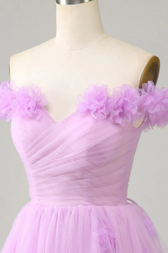 Front view of the A-line sweetheart mini dress.