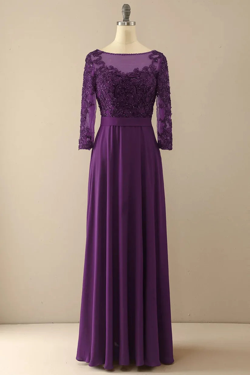 Chic A-line Mother of the Bride dress.